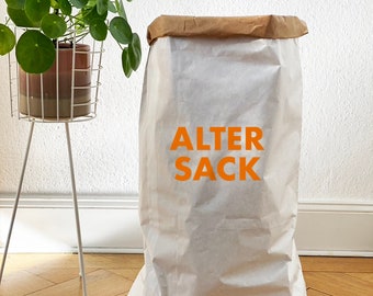 Papiersack "Alter Sack" – die lustige Aufbewahrung von Spielzeug, Papier uvm.