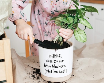 Aufkleber für Blumentopf, Personalisierbares Abschiedsgeschenk Kindergarten, Geschenk Lehrer, Danke, dass du mir beim Wachsen geholfen hast