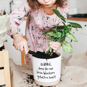 Aufkleber für Blumentopf, Personalisierbares Abschiedsgeschenk Kindergarten, Geschenk Lehrer, Danke, dass du mir beim Wachsen geholfen hast