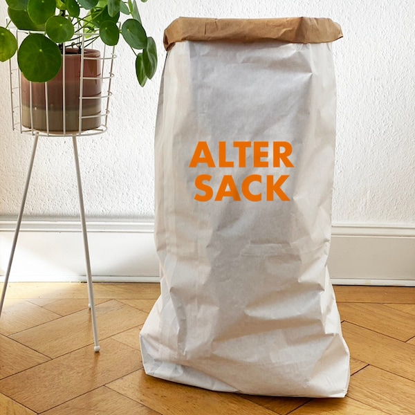 Papiersack "Alter Sack" – die lustige Aufbewahrung von Spielzeug, Papier uvm.