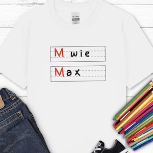 Camiseta personalizada para primer grado de primaria – camiseta personalizada con nombre para niñas y niños