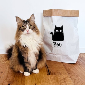 Sac en papier personnalisable pour que les chats puissent jouer ou ranger leurs jouets en guise de cadeau pour les propriétaires de chats