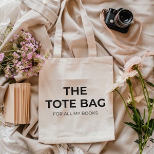 Funny fabric bag for book lovers, The Tote Bag for all my books, gift for bookworms, bag for university or everyday use for book lovers