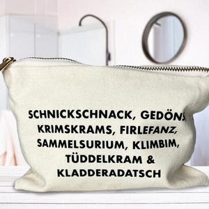 Piccola borsa per oggetti vari, perfetta per cosmetici, cavi e altri piccoli oggetti, in 4 misure, con cerniera, personalizzabile