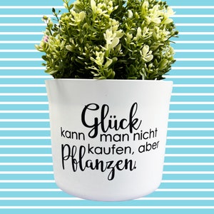 Autocollant pour pot de fleurs ou vase, on ne peut pas acheter le bonheur, mais on peut acheter des plantes, une décoration amusante pour la maison ou comme cadeau pour les amateurs de plantes