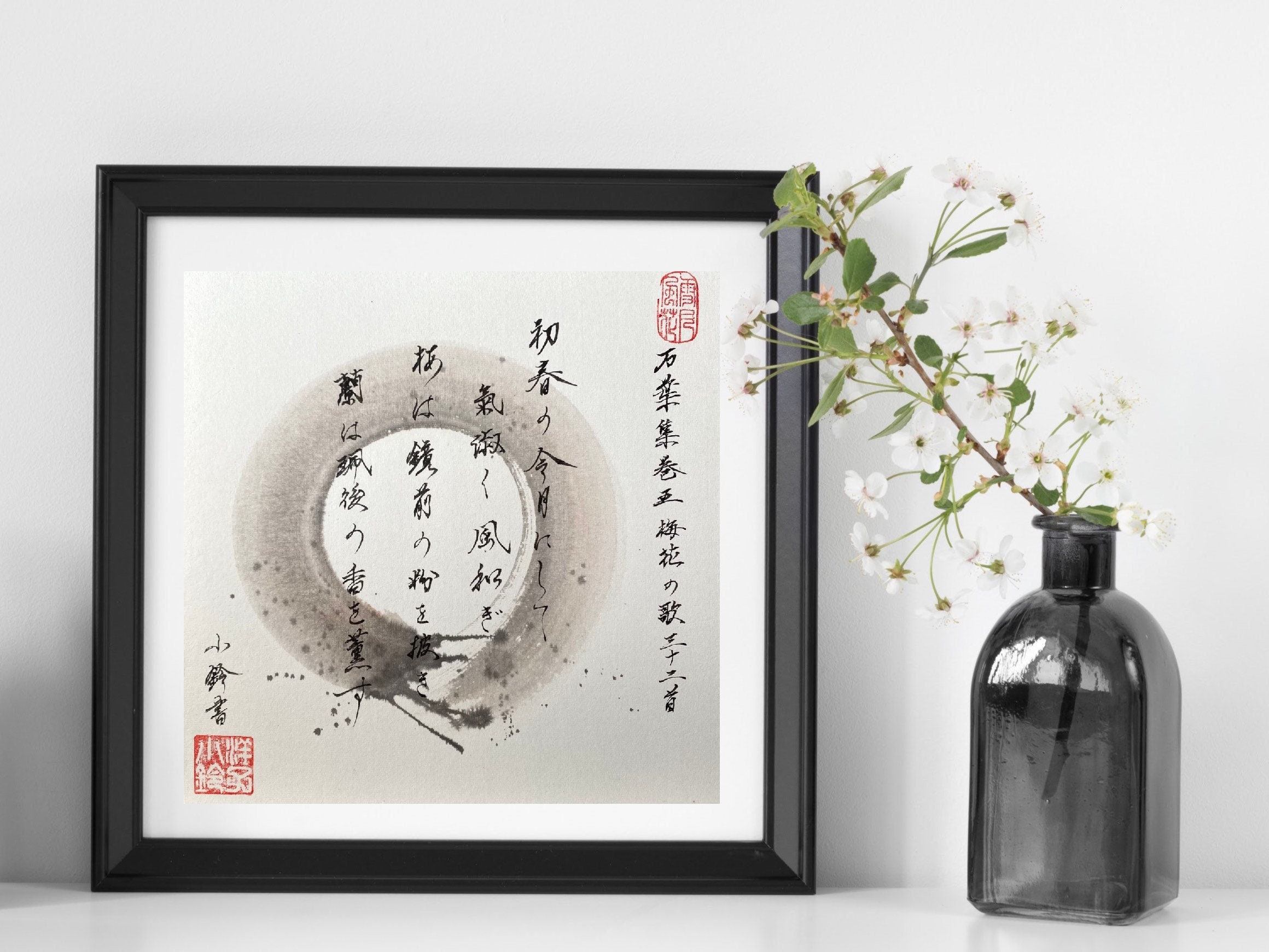 手描き絵画「月の素顔」日本画 オリジナル 原画 【公式通販】