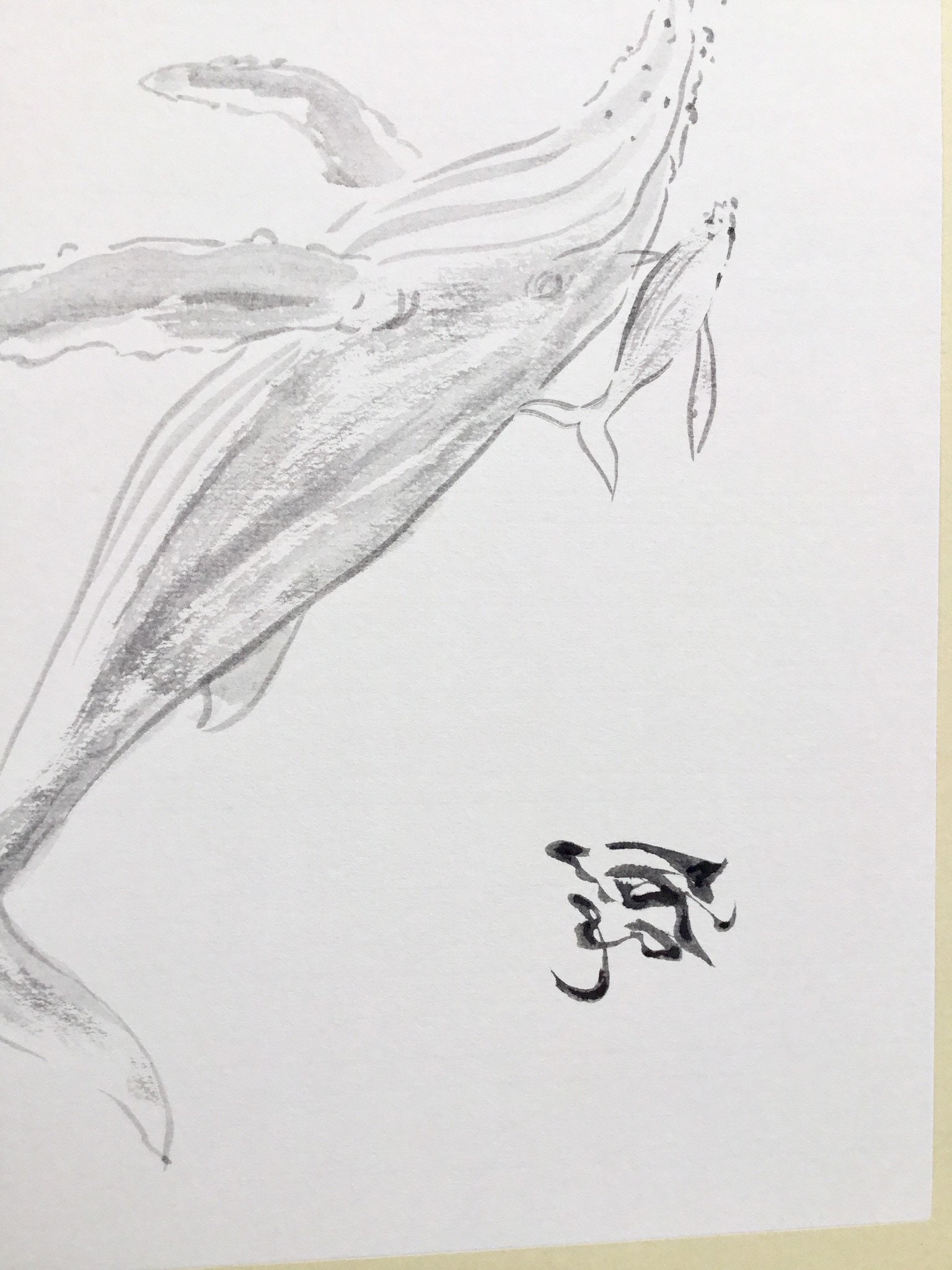 Original Japanese Sumie-ink Wash Painting-sumi Ink Painting