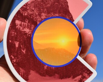 Colorado Flag "C" Shaped Sticker