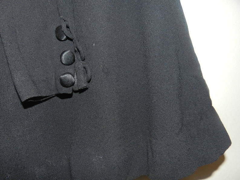 Downton Abbey Vintage Jacket Crepe and Satin handmade Jacket Vintage Bodice Blouse Light Short Jacket French Fashion