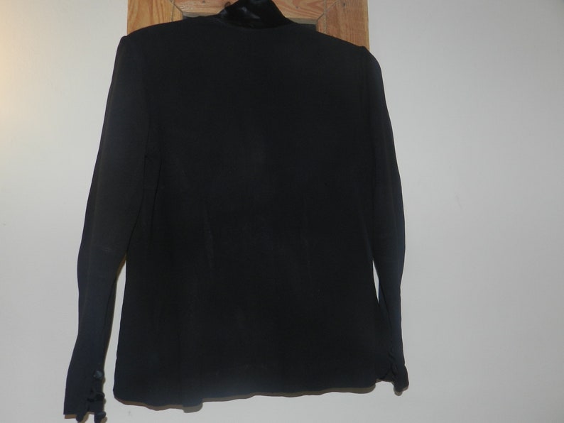Downton Abbey Vintage Jacket Crepe and Satin handmade Jacket Vintage Bodice Blouse Light Short Jacket French Fashion