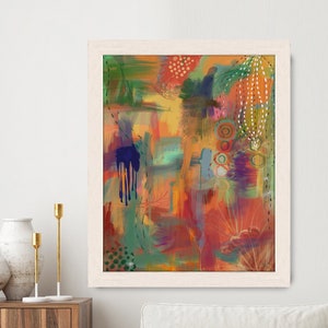 Bright modern art, Colourful print, Abstract painting, Framed prints, Bright canvas art, Living room wall art, Contemporary art, Wall art