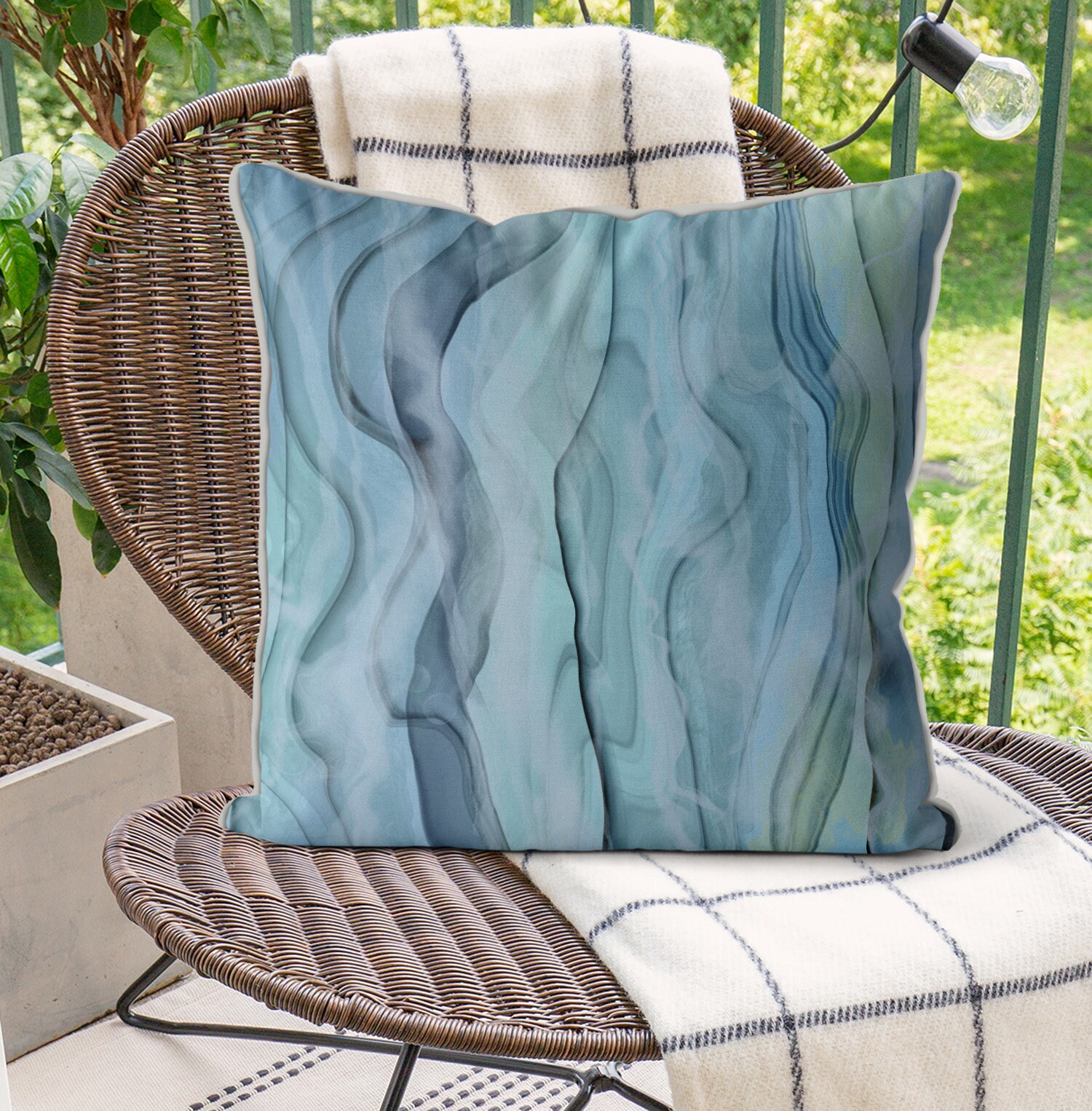 Coastal Pillow aqua coastal throw pillows modern beach home Etsy
