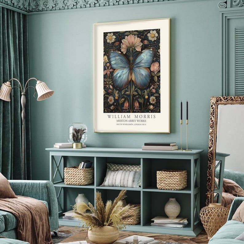 Butterfly Print, William Morris Style Illustration, William Morris ...