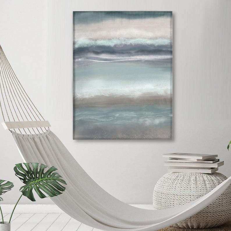 Nautical theme, gift for him, ocean artwork, contemporary art, modern abstract, beach house decor, coastal living decor, - Sea breeze 2 image 7