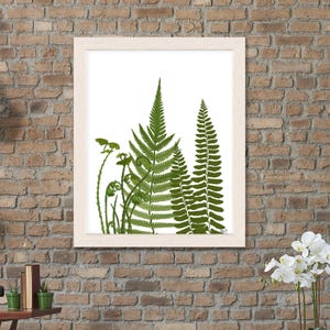 Giclée-kunstprint varen, groen blad muurdecoratie