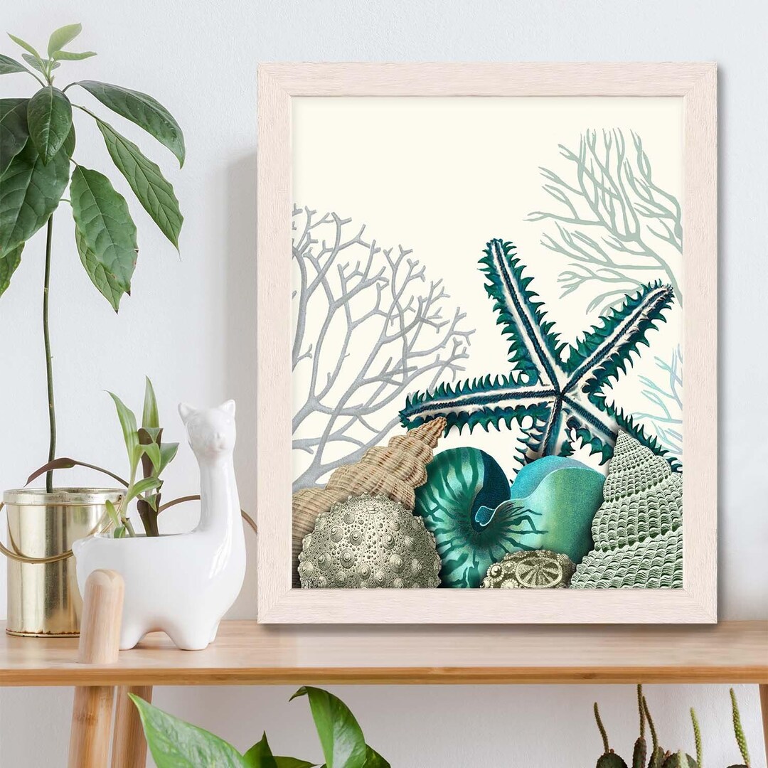 Nautical Print - Starfish Under Sea - Starfish Decor Starfish Art Print ...