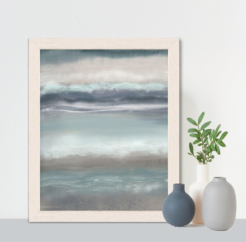 Nautical theme, gift for him, ocean artwork, contemporary art, modern abstract, beach house decor, coastal living decor, - Sea breeze 2 image 1