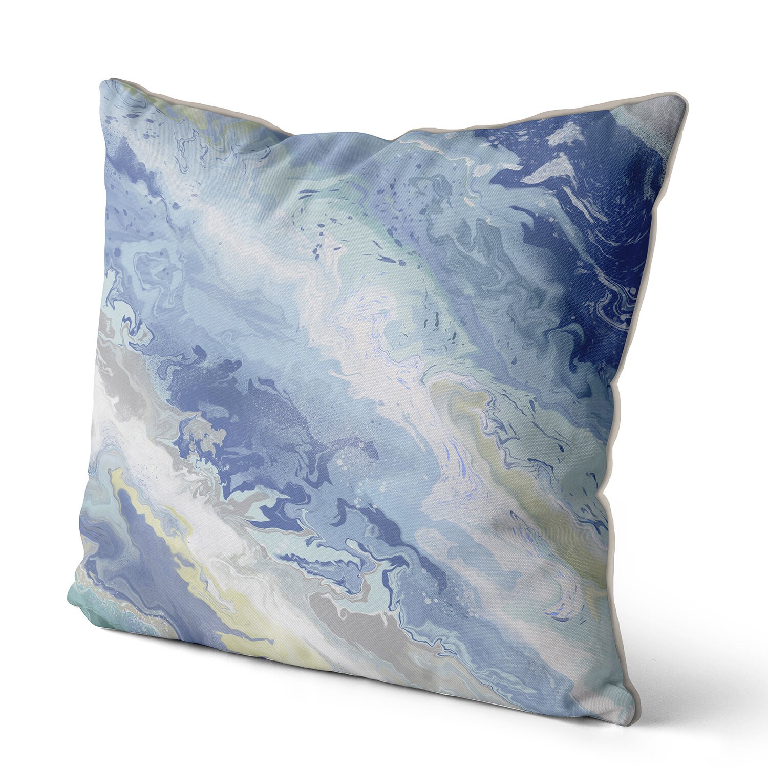 Blue pillow cover contemporary coastal pillows Beach House Etsy