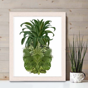 Pineapple print tropical print Tropical Palms pineapple botanical print botanical art tropical wall art tropical decor pineapple art image 7