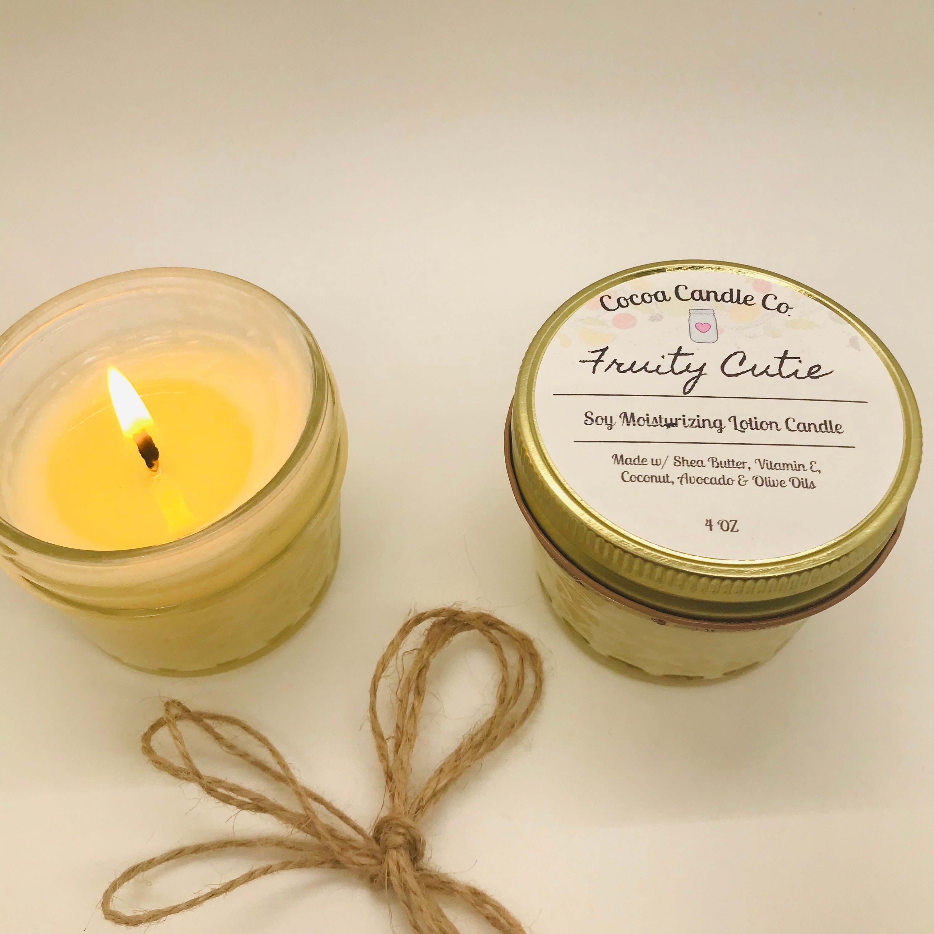 Organic Soy Massage Oil Lotion Candle Made with Shea Etsy