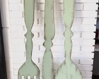 Fork And Spoon Decor Etsy