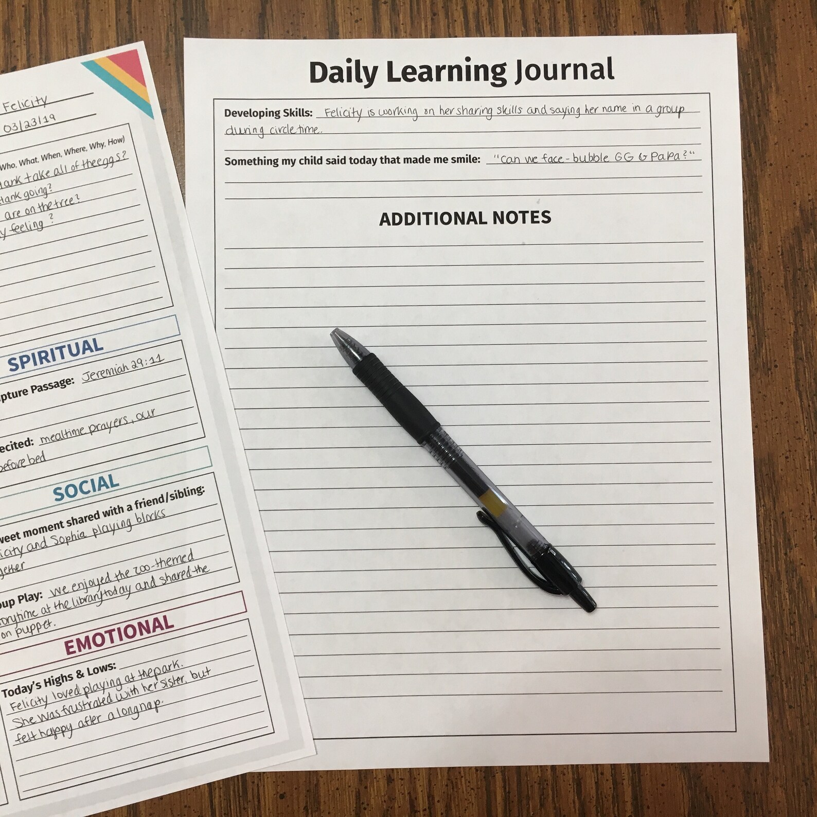 Daily Learning Journal Teacher Homeschool Planner Etsy
