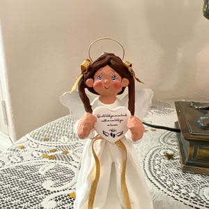 Memorial angel holding heart for baby remembrance, heartwarming tribute for infant loss, miscarriage gift, ornament for healing parents