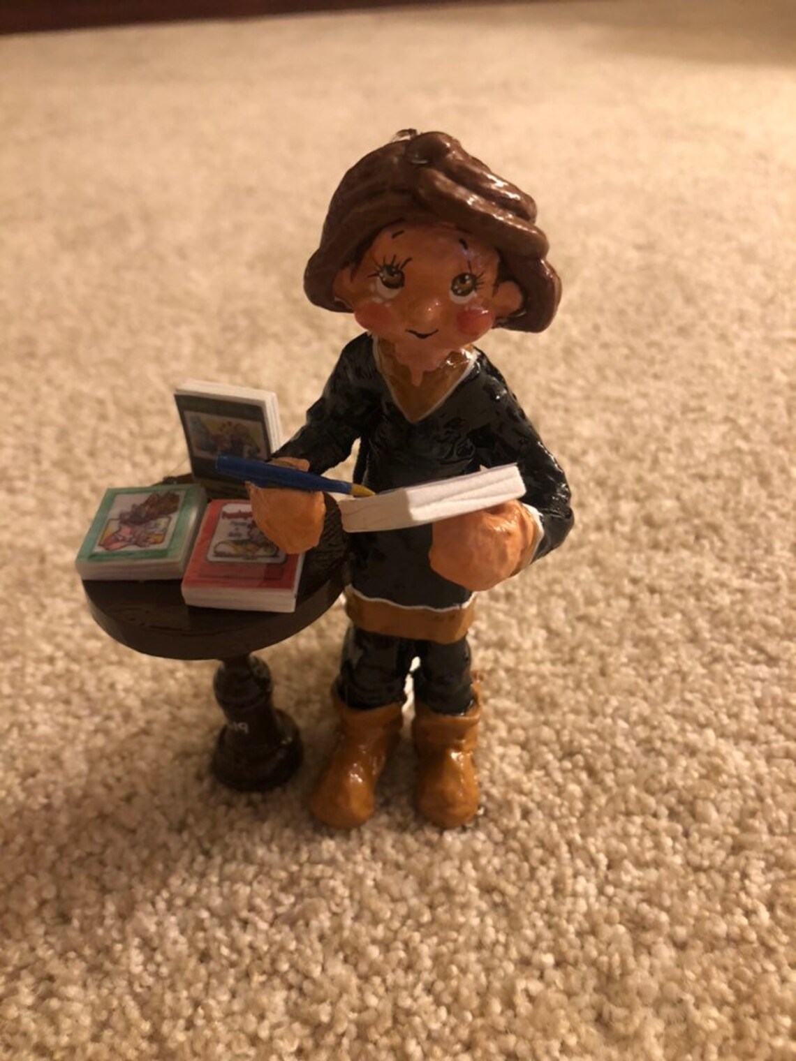 Author Writer Custom Made Figurine Christmas Ornament and Cake Etsy