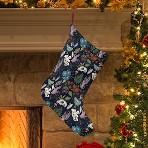 Goblincore Witchy Christmas Stocking, Cottagecore, Spellbinding, Enchanting, Custom Gift, Custom Print, Christmas Stockings