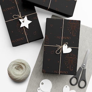 Scorpio | Zodiac Symbol Constellation | Wrapping Paper | Astrology | Birthday Gift | Wedding Gift | Baby Shower