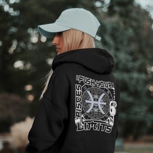 Pisces Hoodie, Zodiac Hooded Sweatshirt, Graphic Sweatshirt, Astrology Sweatshirt, Zodiac Gifts, Workout Hoodie, Gym Hoodie