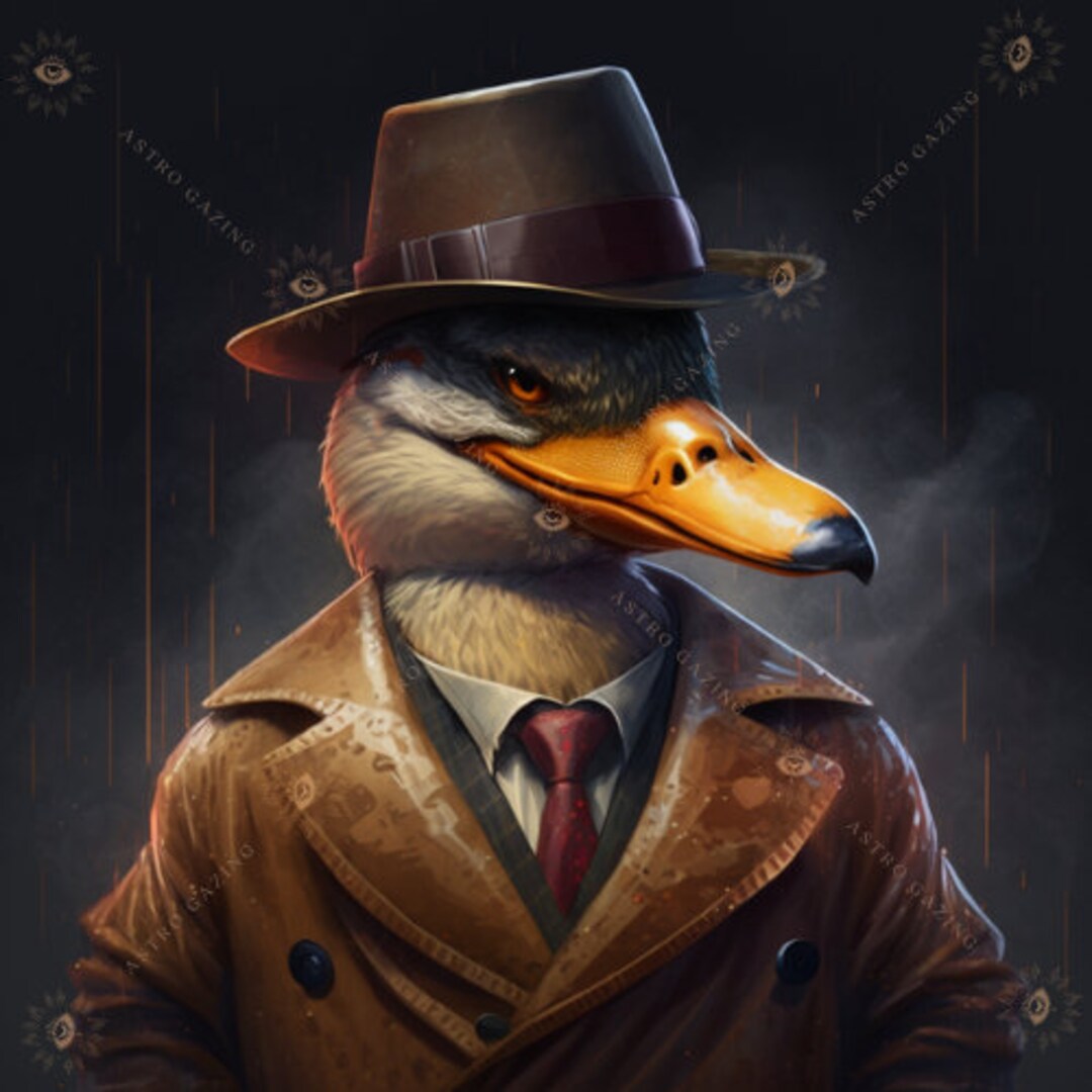 Old School Gangster Duck / Descarga digital AI Art Etsy México