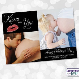 Valentinstagskarte 7"x5" Küsse für Dich | Valentinstag | Baby Love | Valentinstag Geschenk | Sende Liebe | Druck zu Hause | Druckbare | Valentine