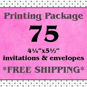 75 Recto, pleine couleur 4.25 « x5.5 » Invitations/annonces et enveloppes