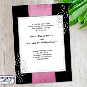 Hochzeitseinladung 5"x7" Elegant, Classic | Hochzeitseinladung mit RSVP | Einladungskarte | HochzeitskartenSets | Druckbare | Druck zu Hause