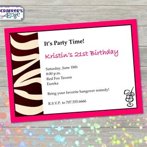 Verjaardagsuitnodiging 7 "x5" dierenprint patroon | Uitnodiging | Feest | Verjaardag Afdrukbare | Thuis printen | Uitnodigingsbrief voor | Verjaardagsfeest