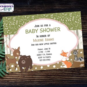 Baby Shower Einladung 7"x5" Little Critter | Einladung | Dusche | Baby Shower Printable | Druck zu Hause | Feiern | Shower Invite | Baby