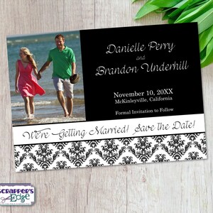 Save the Date 5"x7" Flourished Pictures / Photo Cards / Save the Date / Wedding / Celebrate / Invitation Cards / Printable / Print at Home