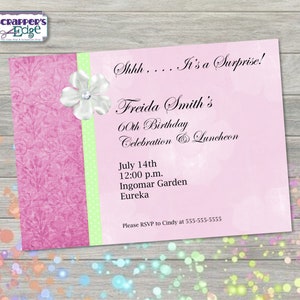Geburtstagseinladung 7"x5" Scrapbook Style | Einfache Einladung | Party | Geburtstag druckbar | Druck zu Hause | Party Einladung | Geburtstagsfeier |