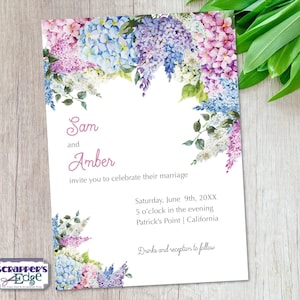 Huwelijksuitnodiging 5"x7" Bloemen | Botanische | Huwelijksuitnodiging met RSVP | Uitnodigingskaart | Trouwkaart Sets | Afdrukbare | Thuis afdrukken