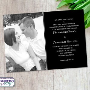 Hochzeitseinladung 5"x7" mit Foto | Hochzeitseinladung mit RSVP | Einladungskarte | HochzeitskartenSets | Druckbare | Druck zu Hause