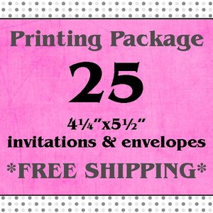 25 Recto, pleine couleur 4.25 « x5.5 » Invitations/annonces et enveloppes