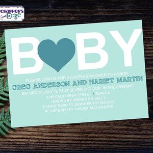 Invitación Baby Shower 7"x5" Baby Love / Invitación / Ducha / Baby Shower Imprimible / Print at Home / Celebrate / Shower Invite / Baby