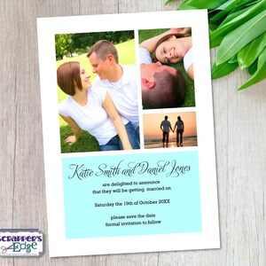 Save the Date 5"x7" Personalisiertes Foto | Fotokarten | Save the Date | Hochzeit | Feiern | Einladungskarten | Druckbare | Druck zu Hause