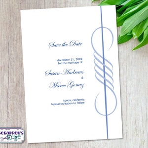 Save the Date 5"x7" Side Flourish / Tarjetas fotográficas / Guardar la fecha / Boda / Fantasía / Celebrar / Tarjetas de invitación / Imprimible / Imprimir en casa