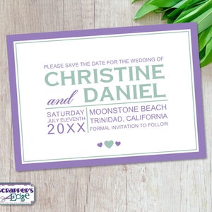 Save the Date 5"x7" Simple | Fotokarten | Save the Date | Hochzeit | Schlichtheit | Feiern | Einladungskarten | Druckbare | Druck zu Hause