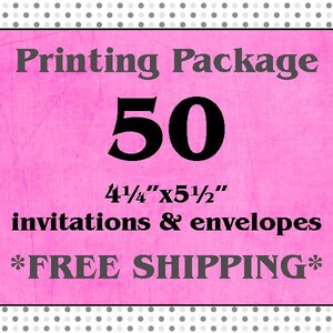50 Recto, pleine couleur 4.25 « x5.5 » Invitations/annonces et enveloppes