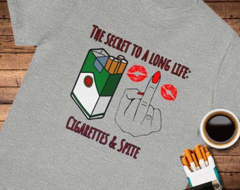 The Secret to A Long Life Cigarettes and Spite Unisex Tee