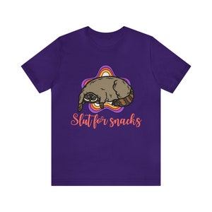Unisex Snack Raccoon Jersey Short Sleeve Tee