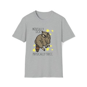 Sick and Thicc Raccoon Unisex Softstyle T-Shirt - other colors